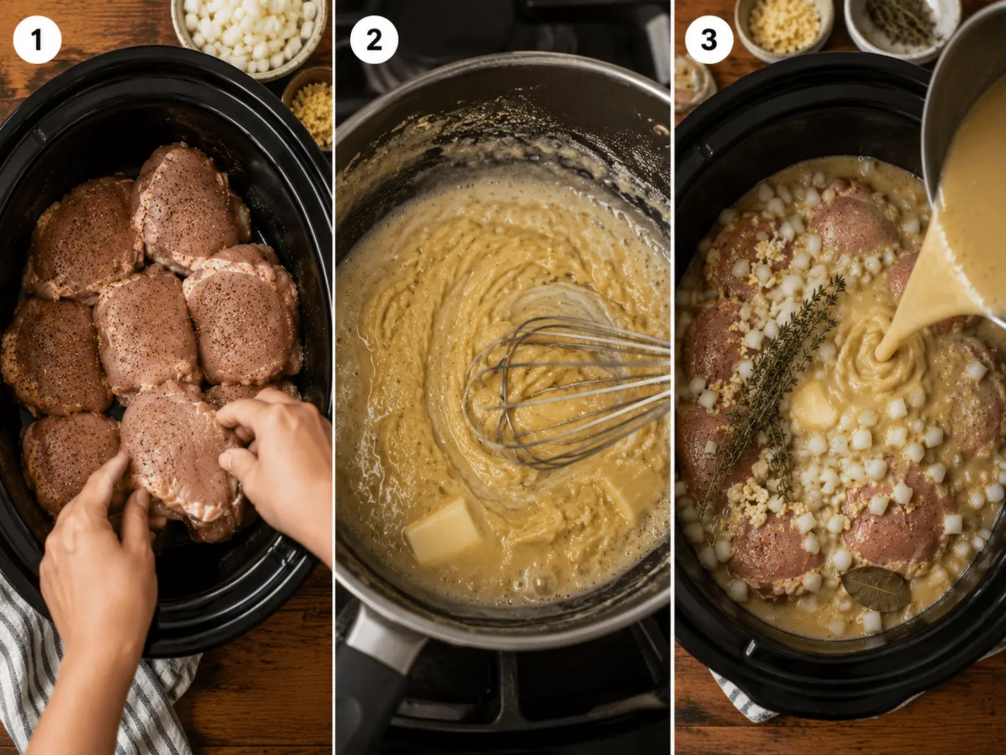 crockpot chicken and gravy recipe stage 1