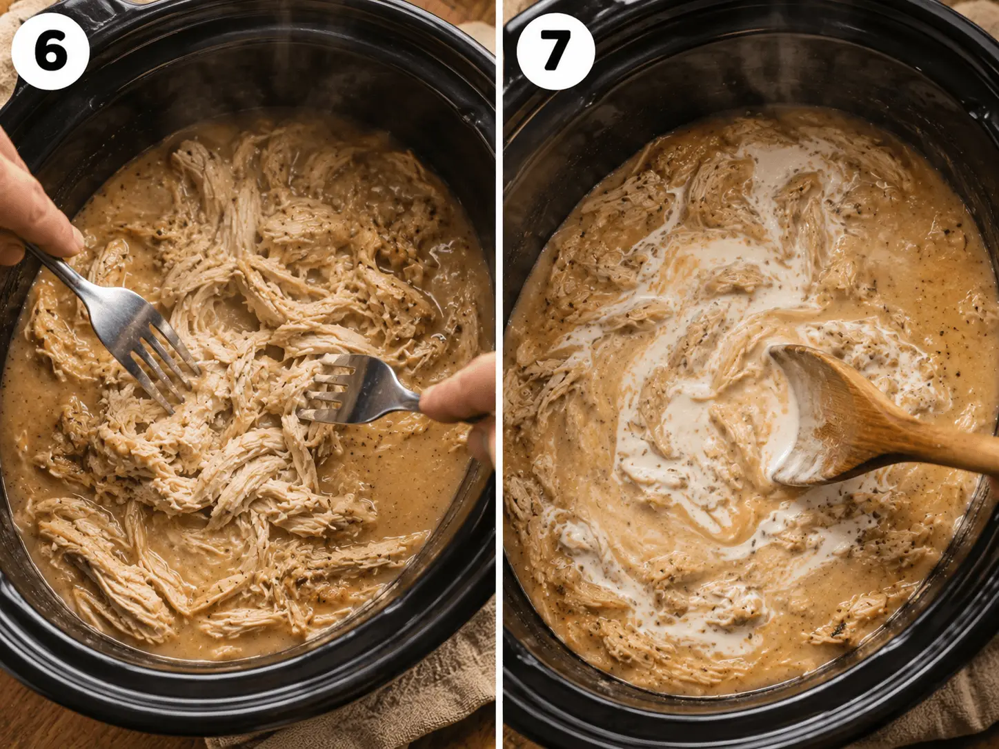 crockpot chicken and gravy recipe stage 3