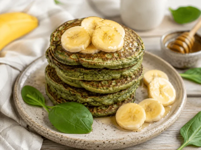spinach banana pancakes main image
