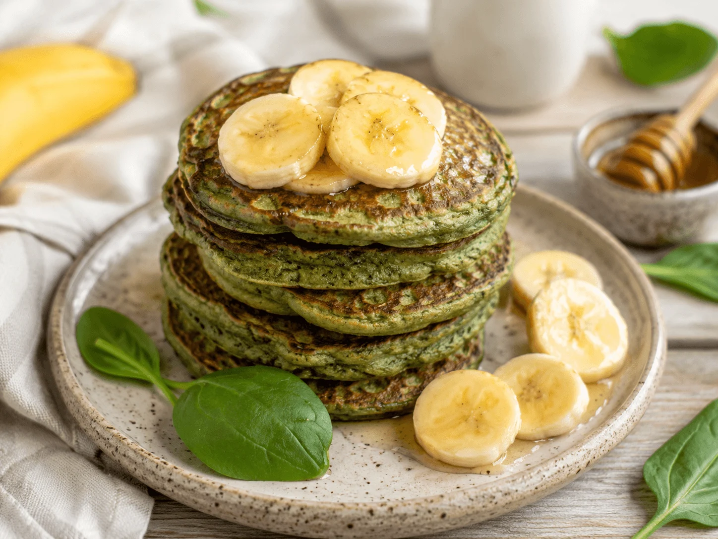 spinach banana pancakes main image