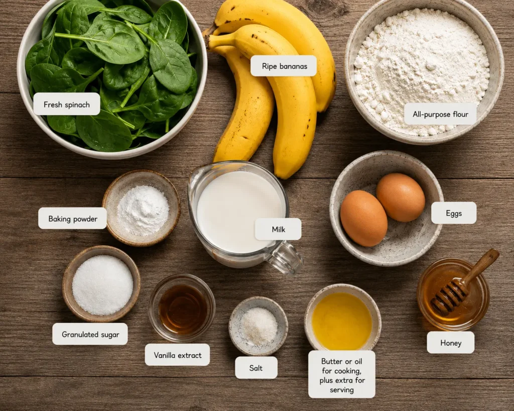 spinach banana pancakes
