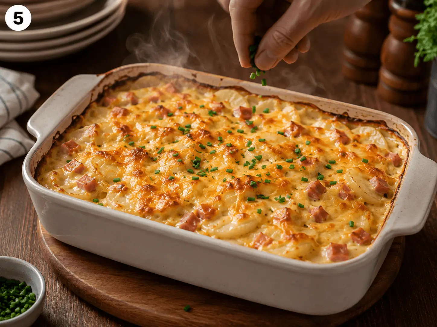 cheesy scalloped potatoes with ham stage 3