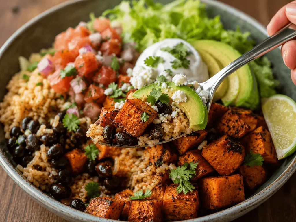 sweet potato taco bowl final image