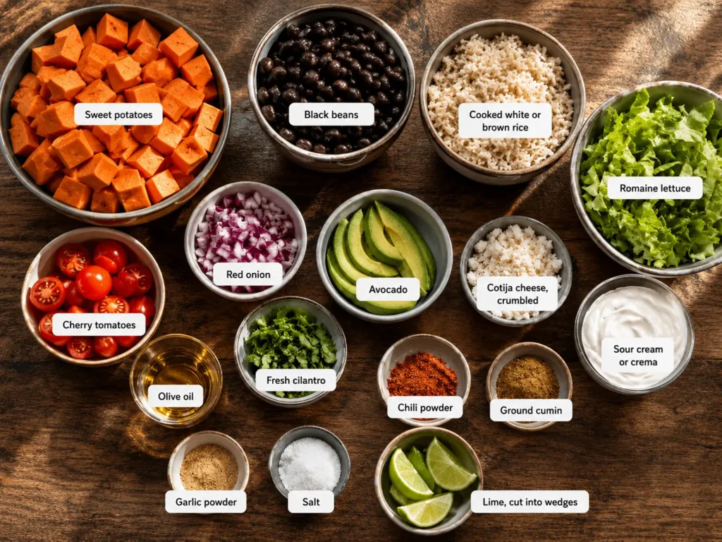 sweet potato taco bowl