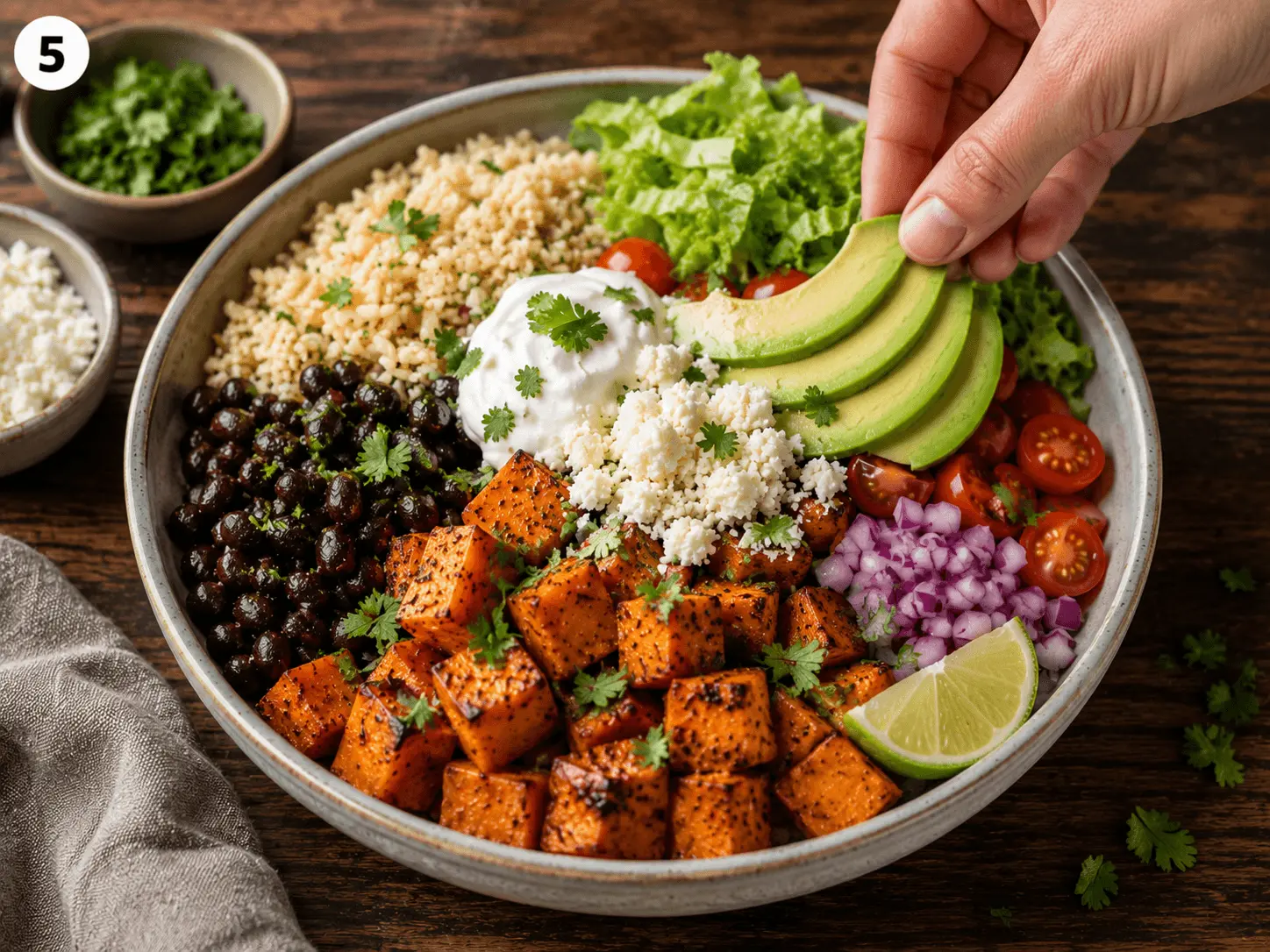 sweet potato taco bowl stage 3