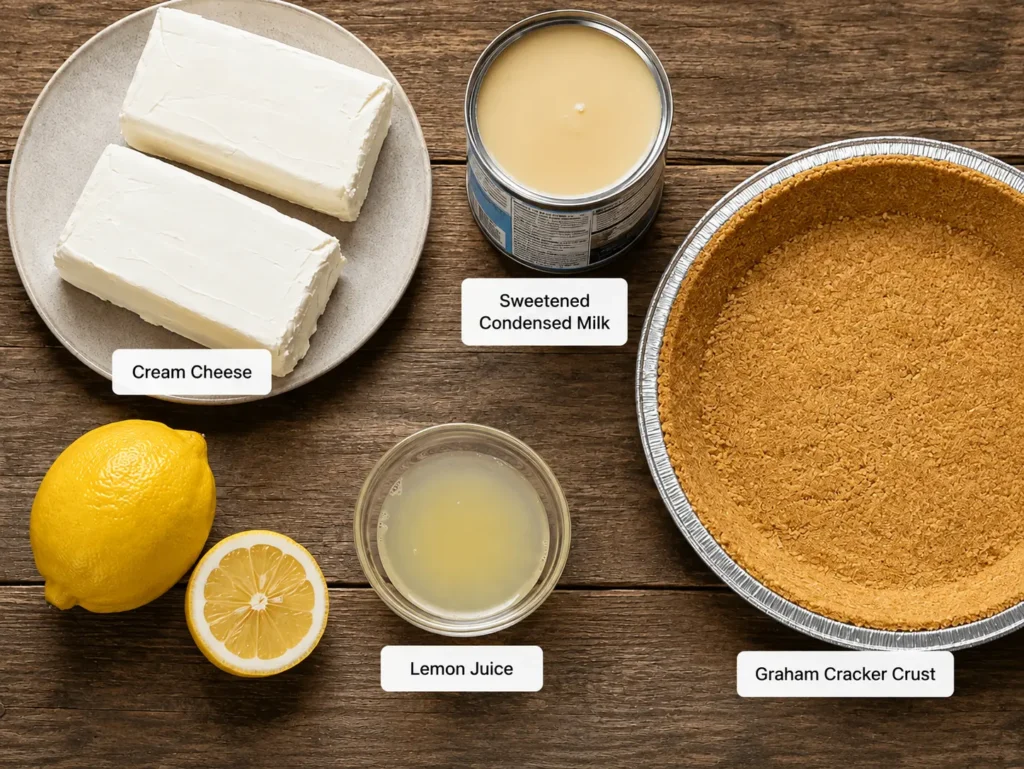 3 ingredient no bake cheesecake