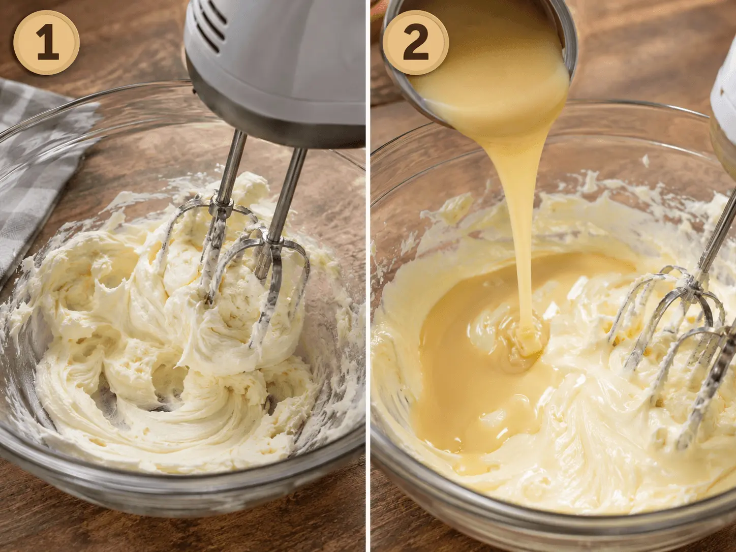 3 ingredient no bake cheesecake stage 1