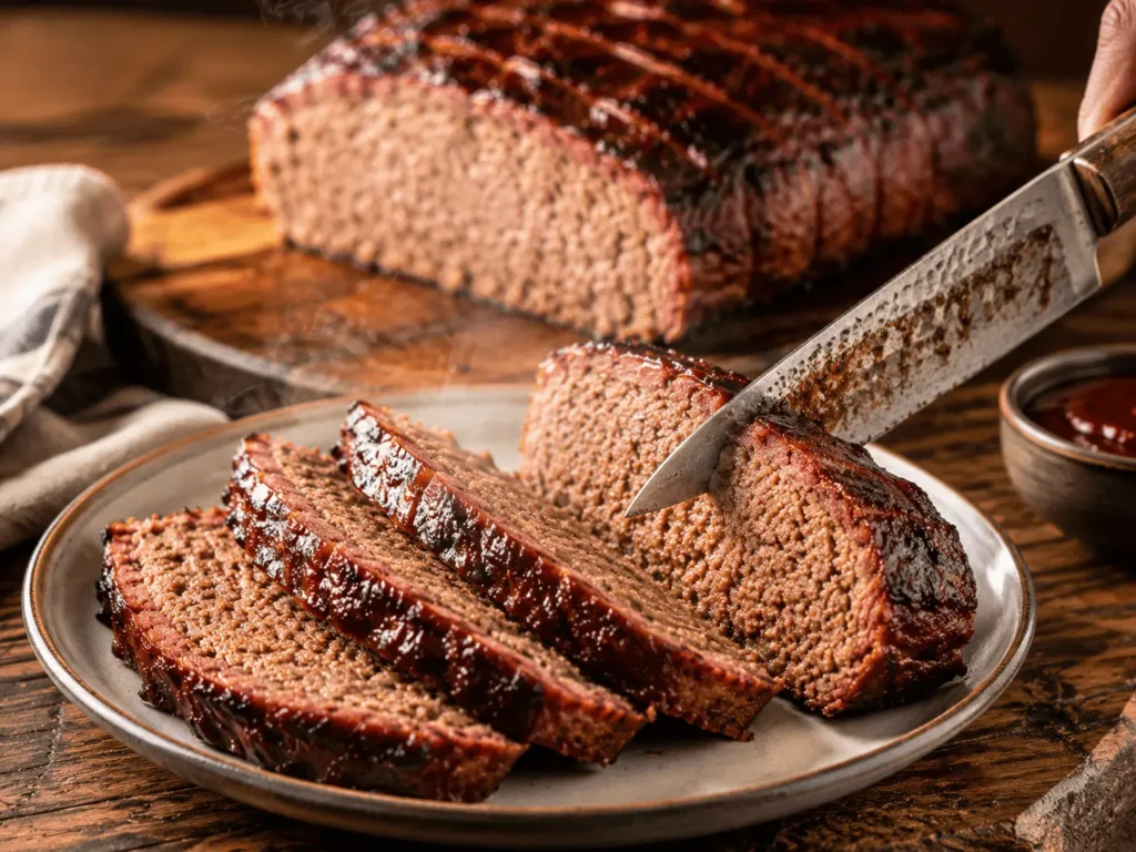 smoked meatloaf final image