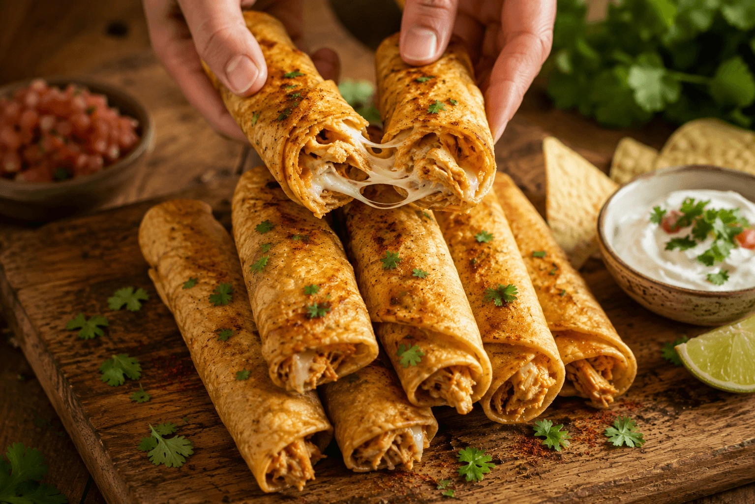 chicken and cheese taquitos main image
