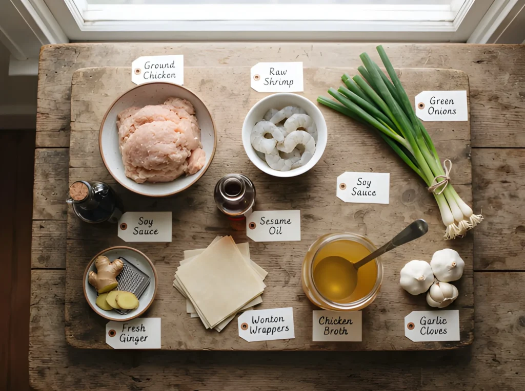 wonton soup recipe Ingredients