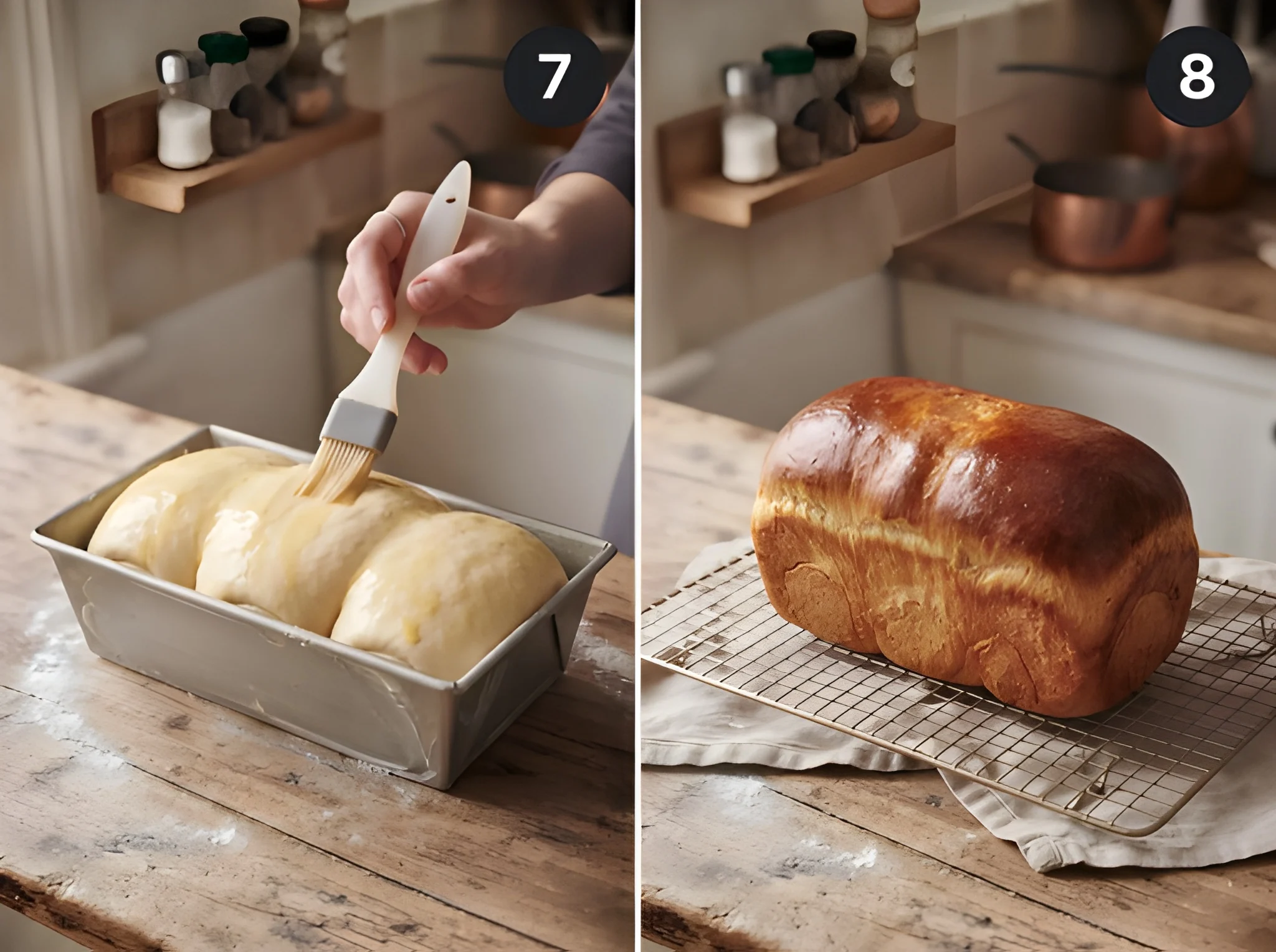 milk bread recipe Shape and Second Rise
