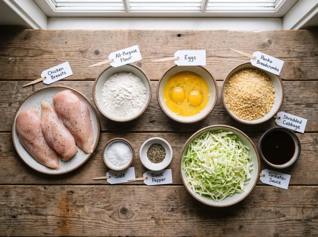 chicken katsu recipe Ingredients