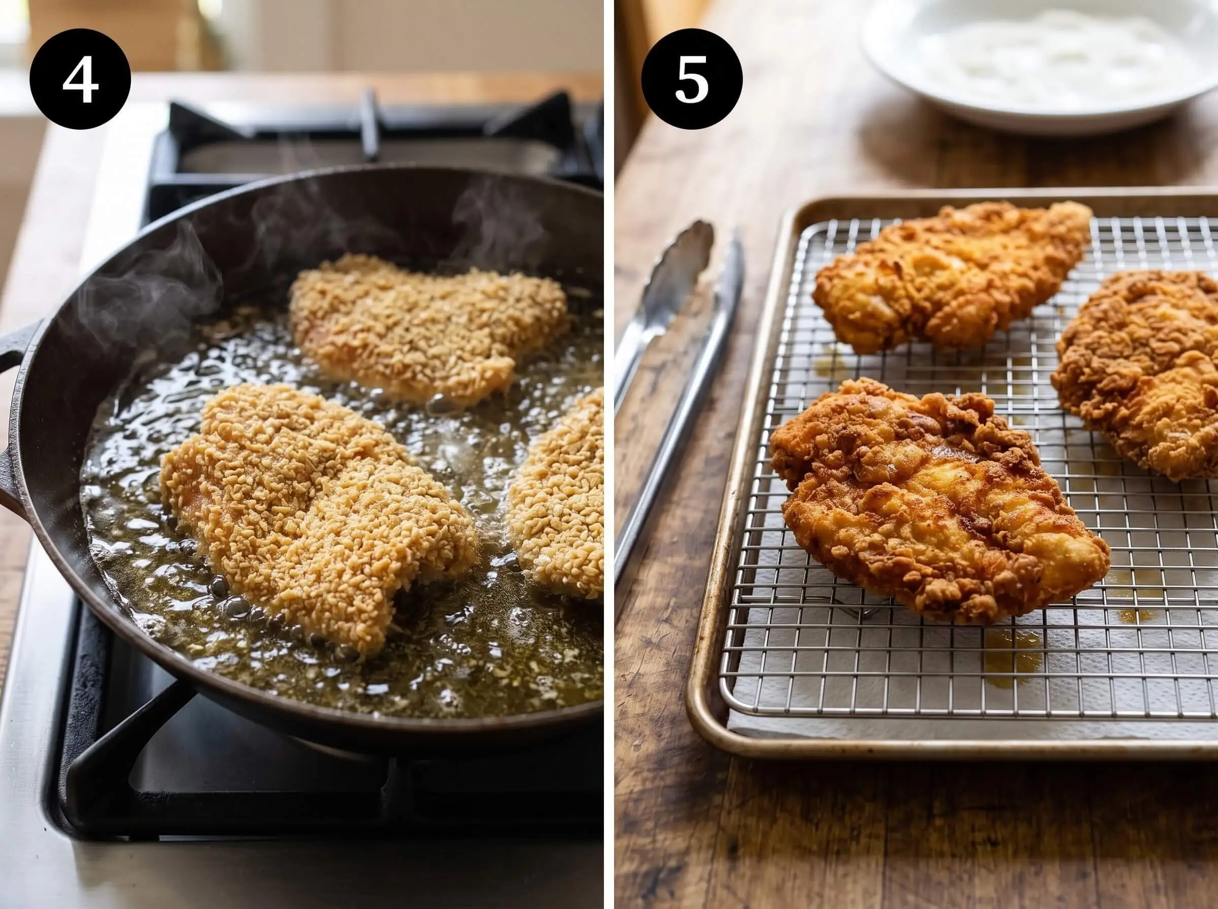 chicken katsu recipe Fry the Chicken