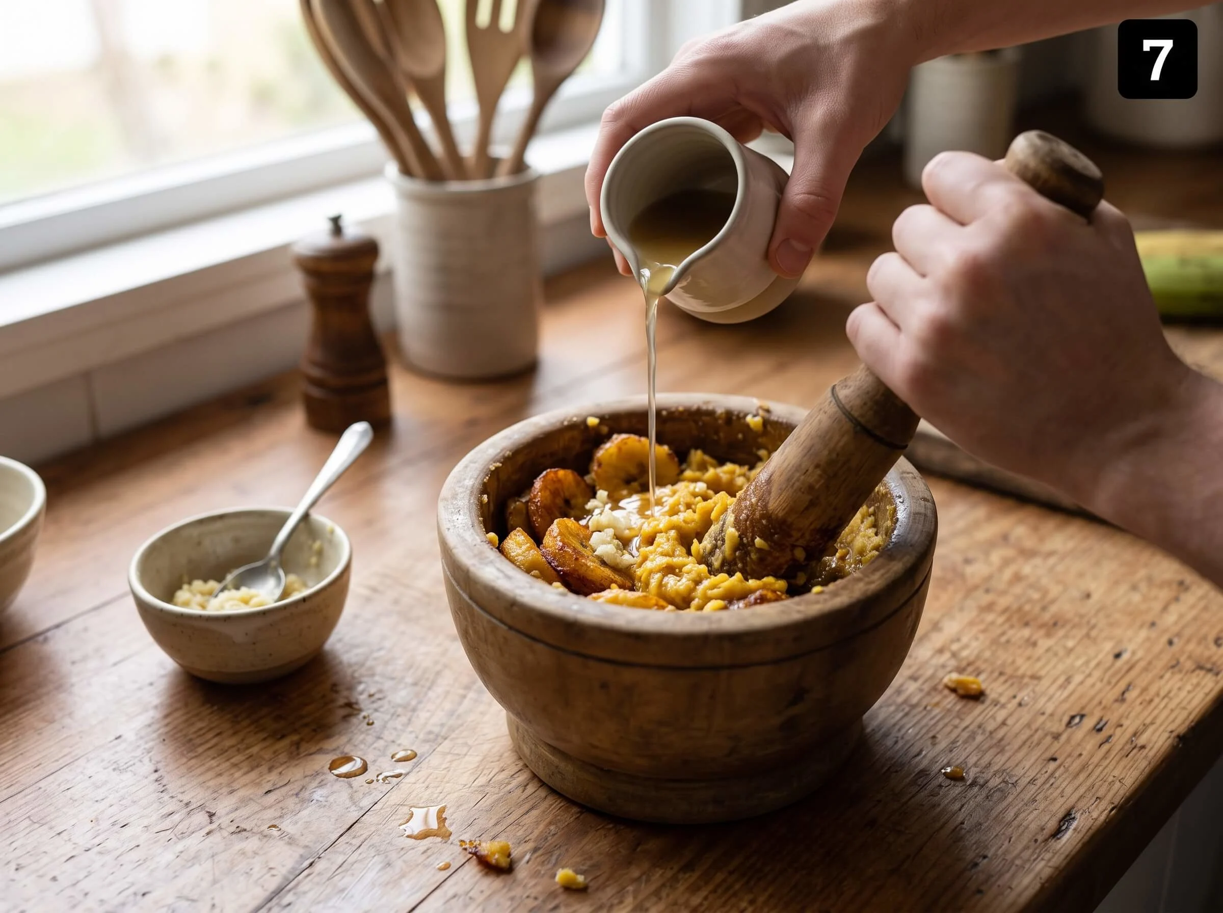 mofongo recipe Make the Garlic Paste