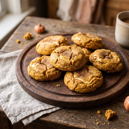 pumpkin cheesecake cookies final image