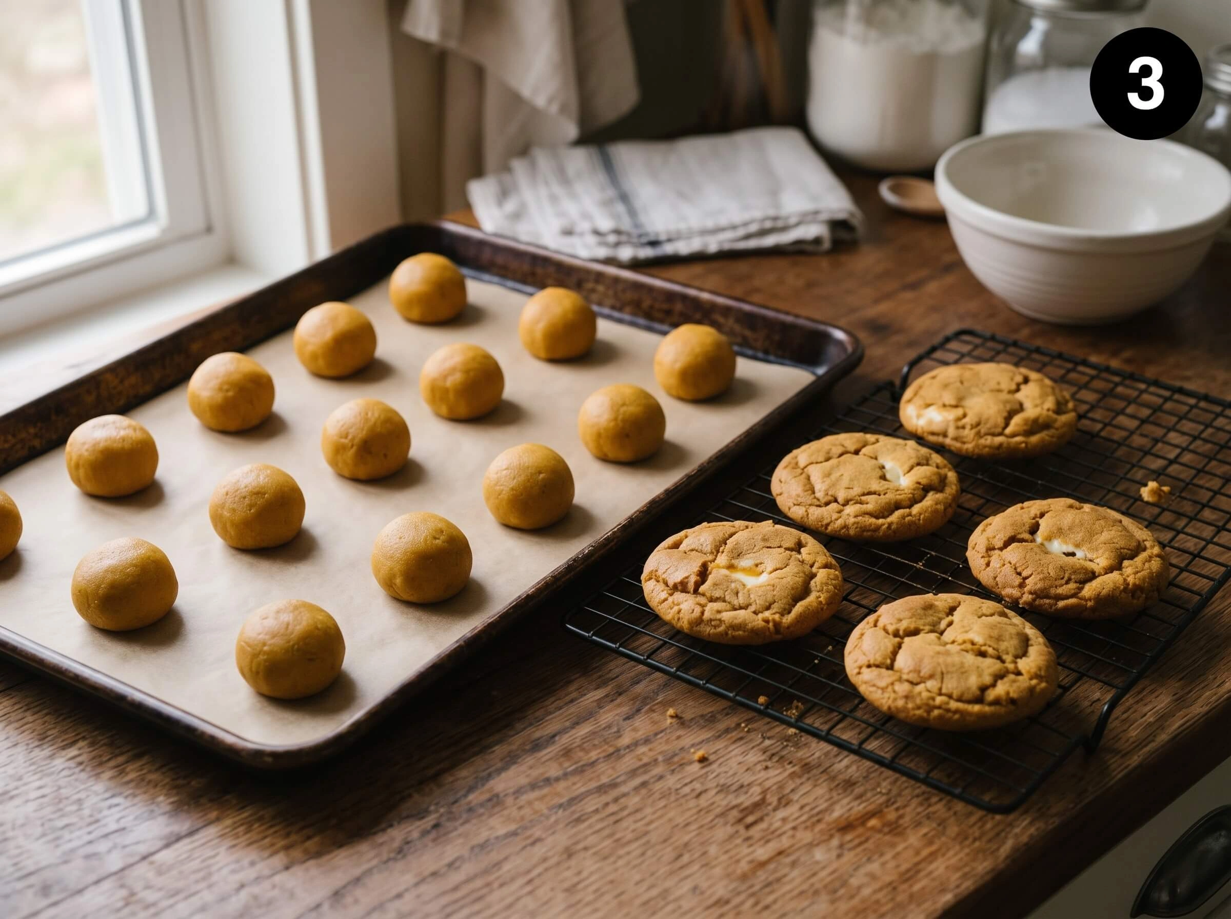 pumpkin cheesecake cookies stage 3