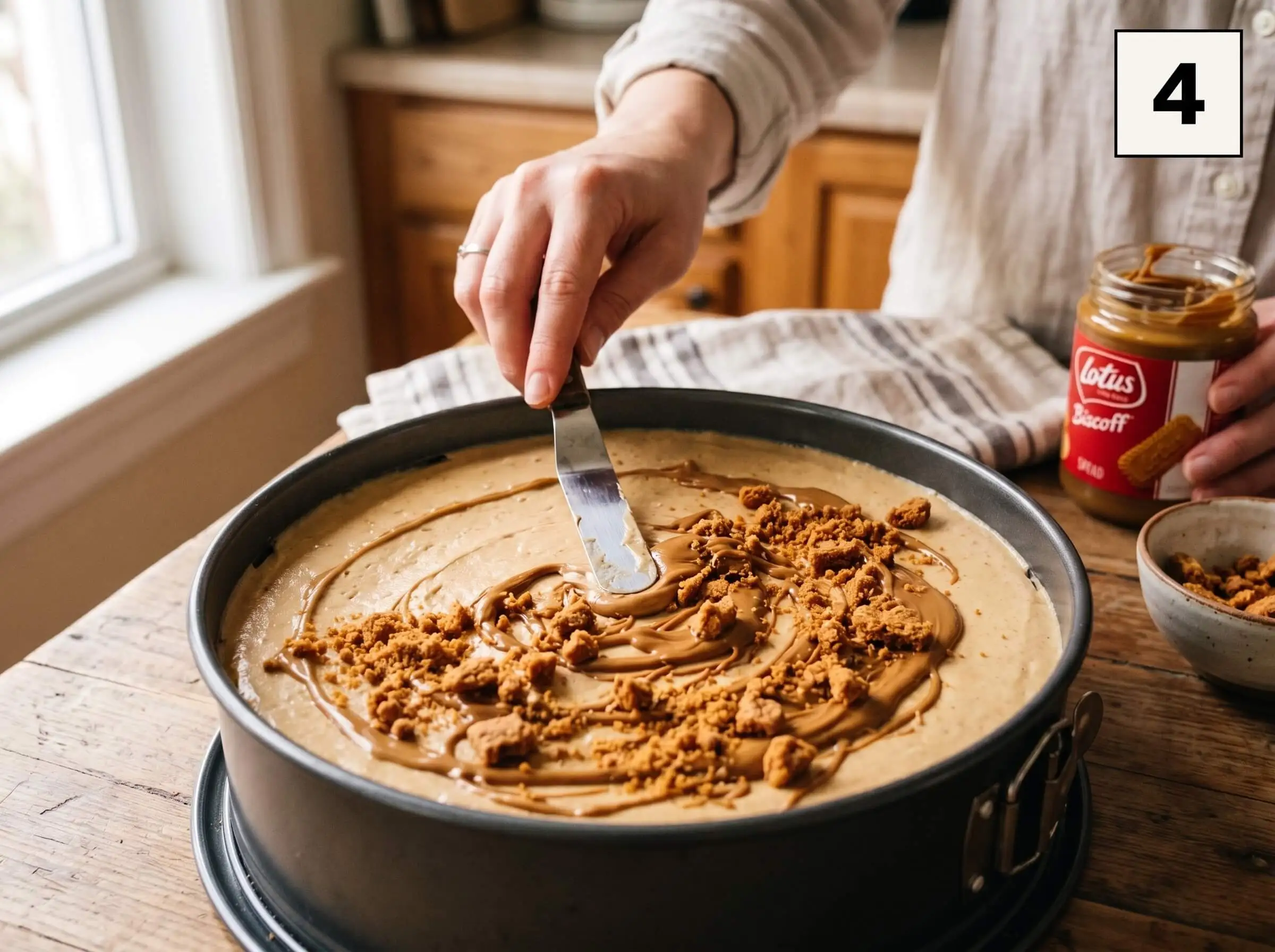 no bake biscoff cheesecake stage 3