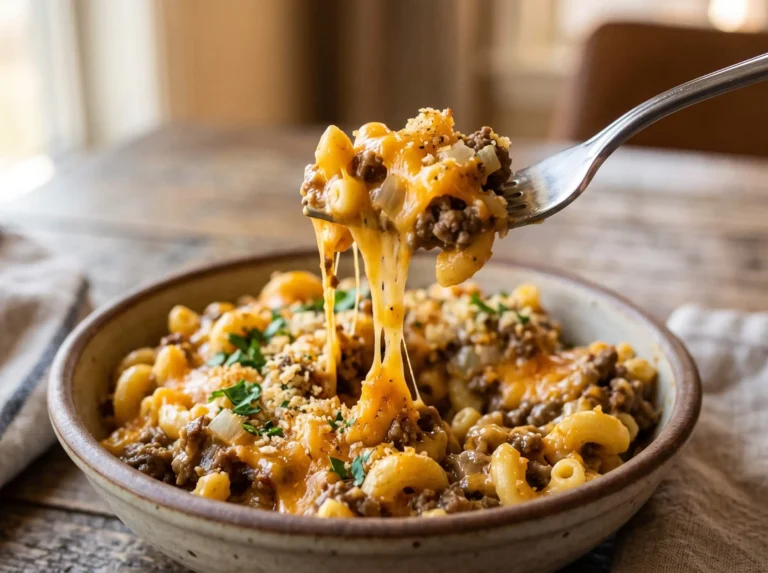 cheeseburger mac and cheese main