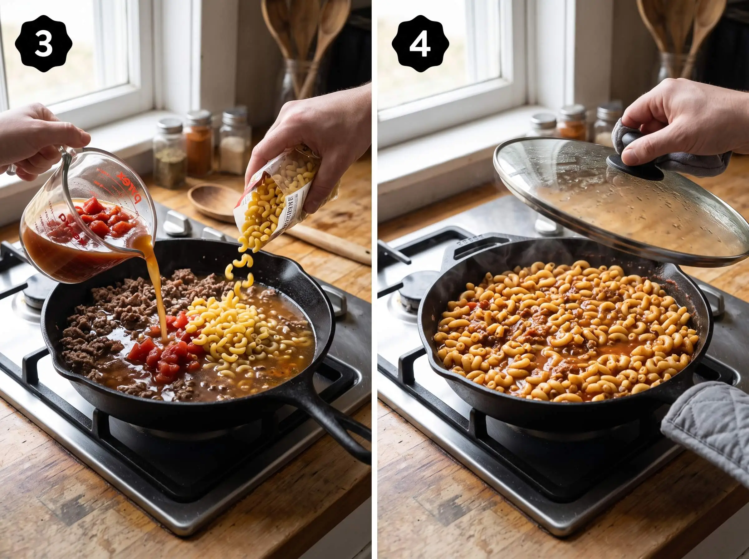 cheeseburger mac and cheese Cook the Pasta in the Sauce