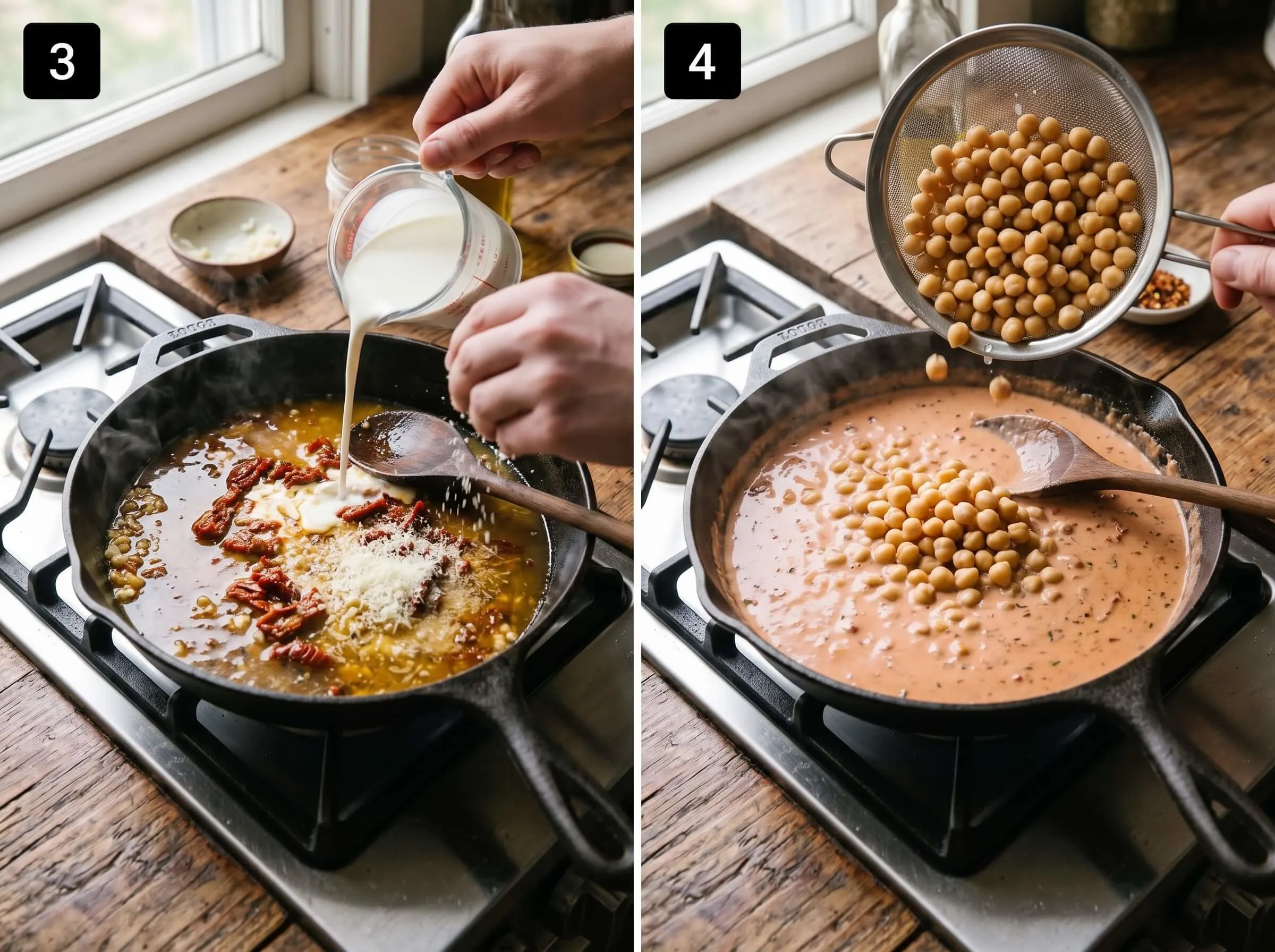 marry me chickpeas recipe Simmer the Chickpeas in the Sauce