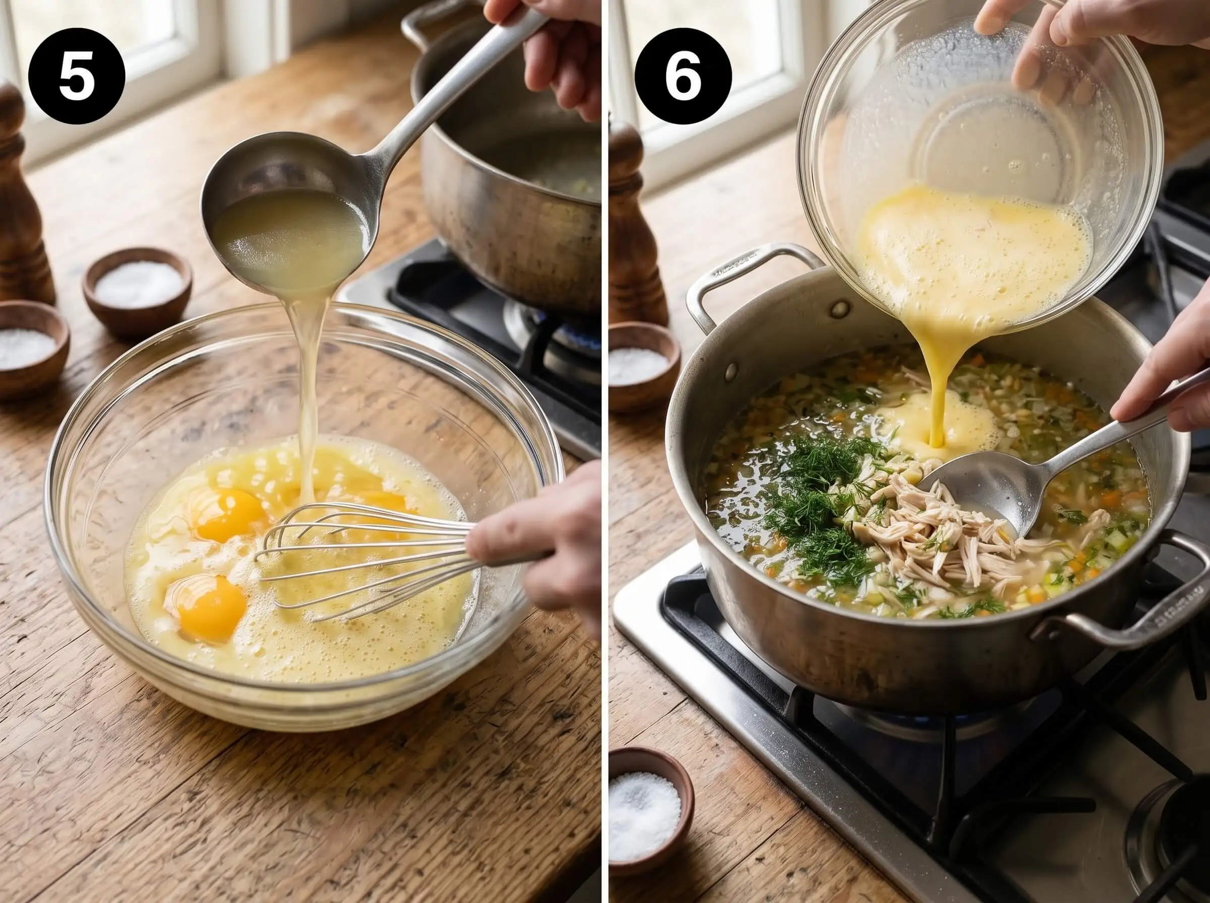 greek lemon chicken orzo soup Make the Lemon-Egg Mixture and Finish the Soup