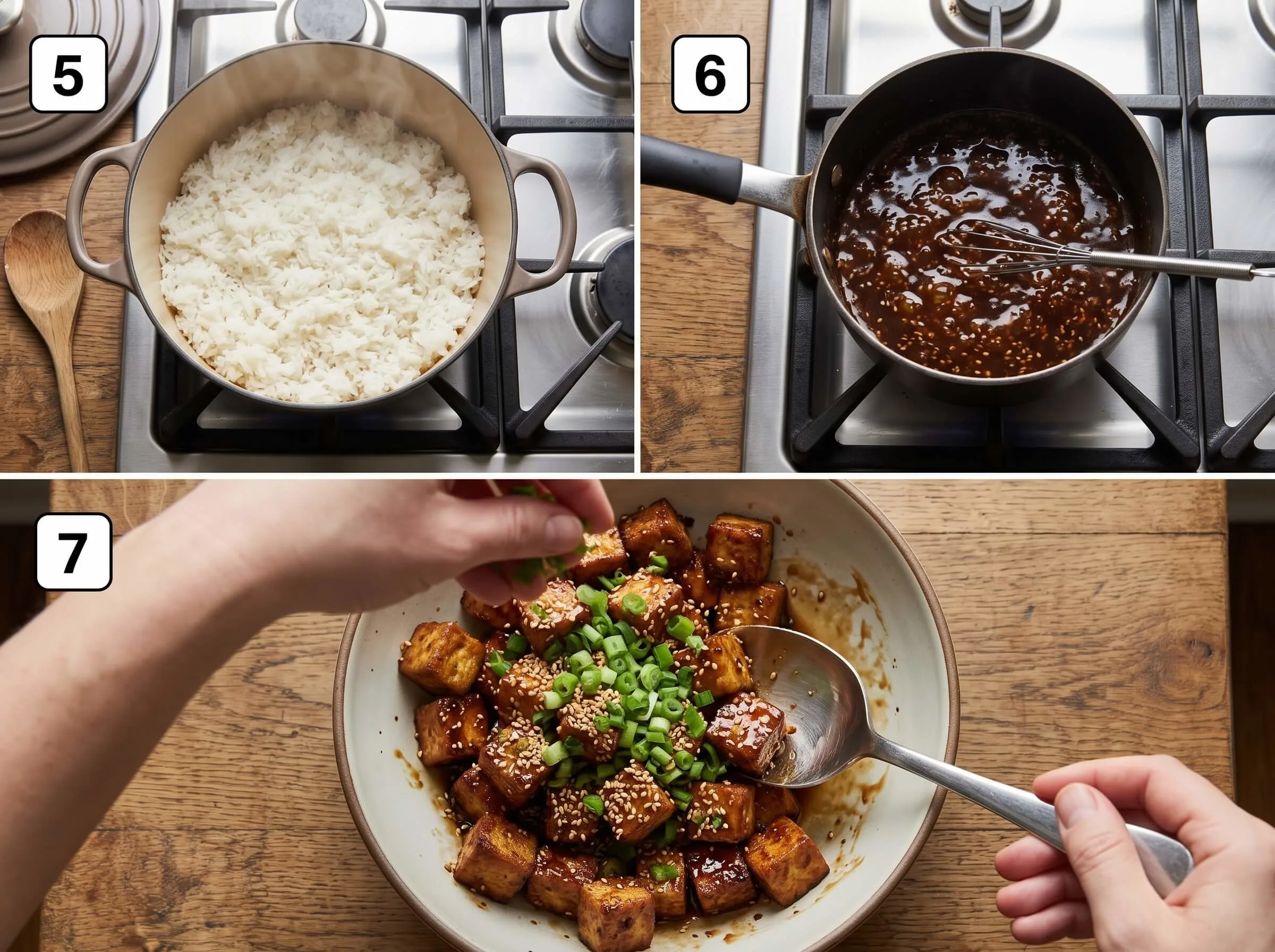 crispy baked sesame tofu recipe Make the Glaze and Toss the Tofu