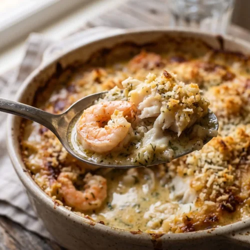 seafood casserole final result