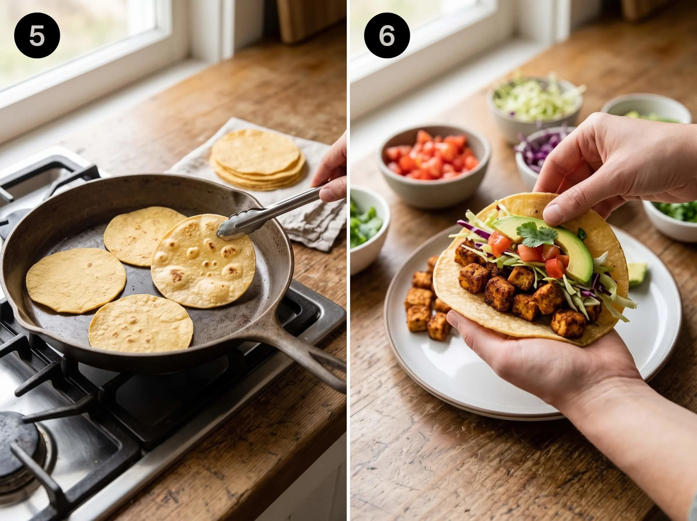 tofu tacos recipe Assemble the Tacos