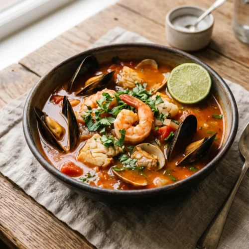 sopa de mariscos main dish