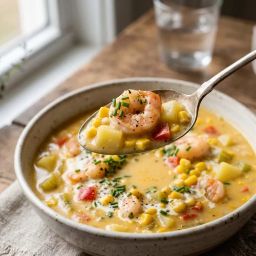 shrimp and corn soup final result