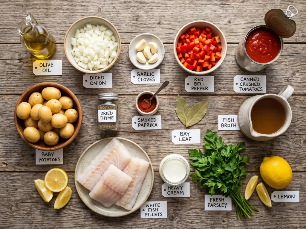 fish stew Ingredients