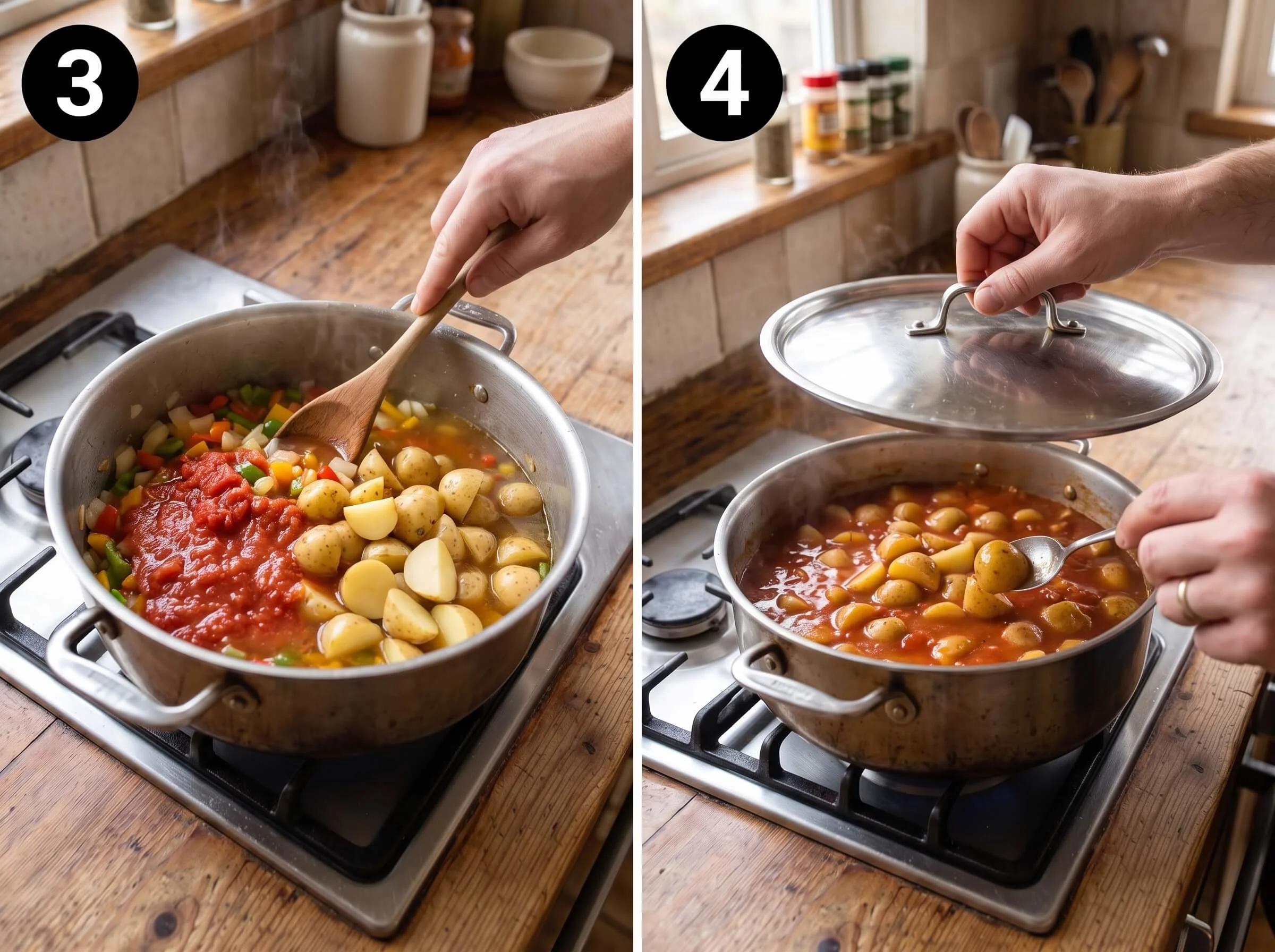 fish stew Build and Simmer the Broth With Potatoes