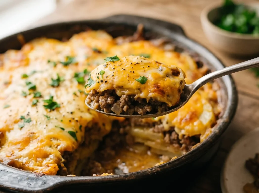 hamburger potato casserole fianl result