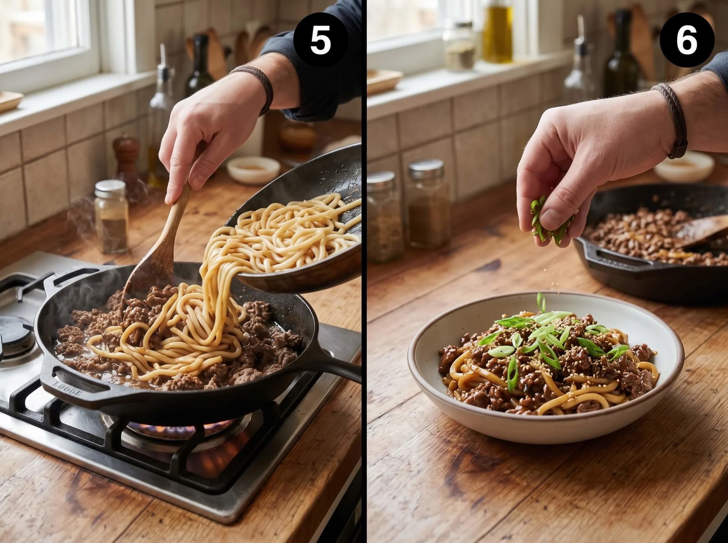 mongolian ground beef recipe Finish and Serve