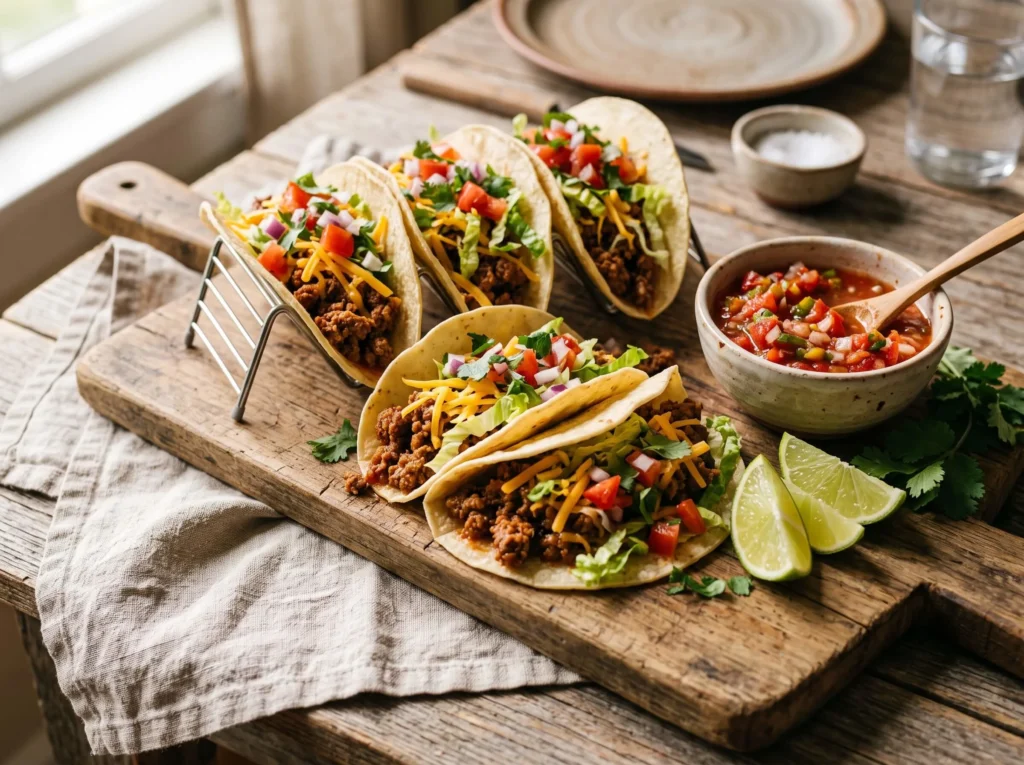 ground beef taco recipe final result