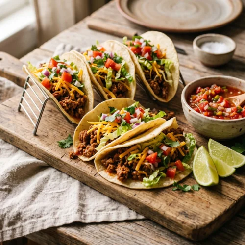 ground beef taco recipe final result