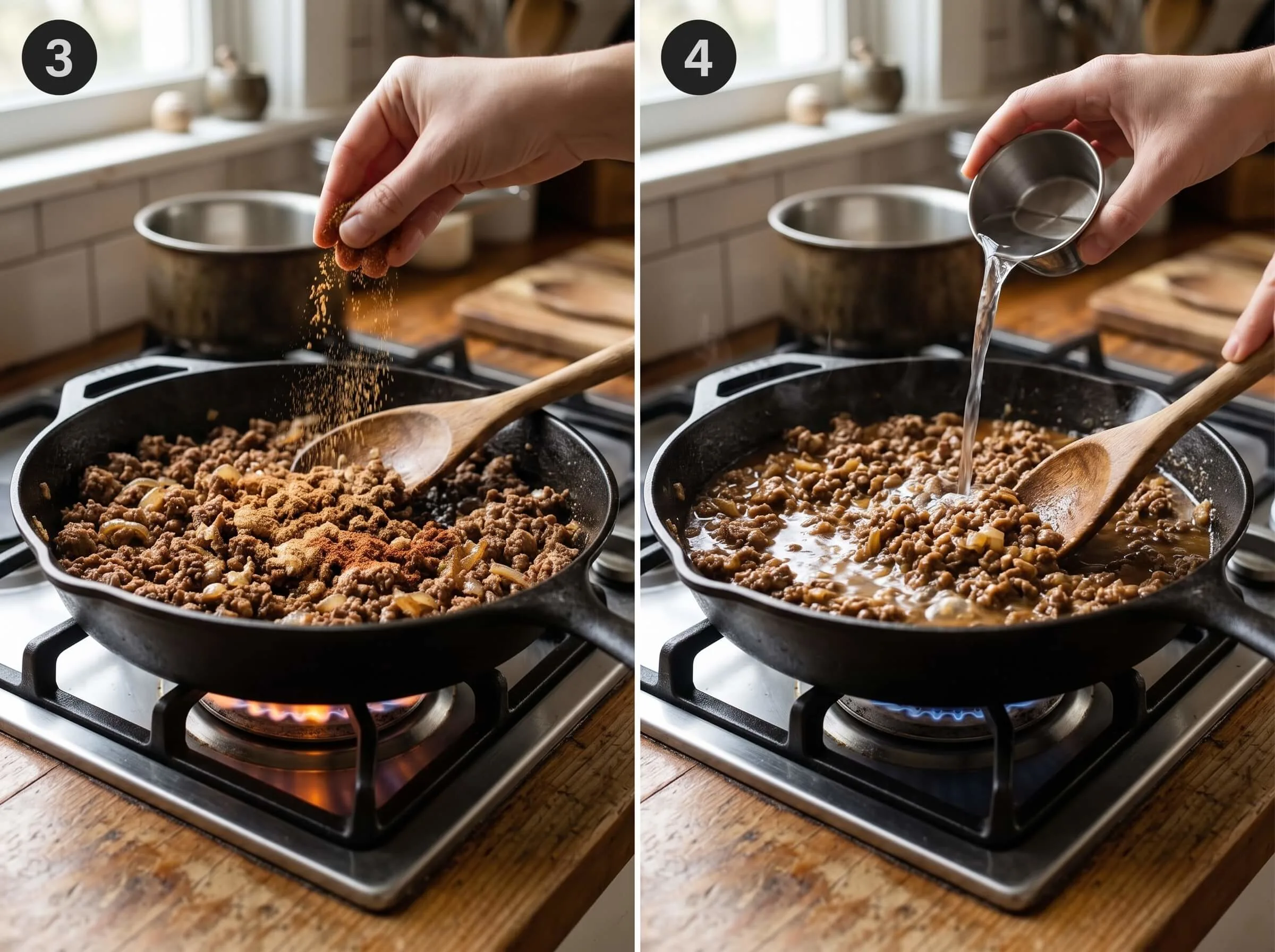 ground beef taco recipe Season the Meat