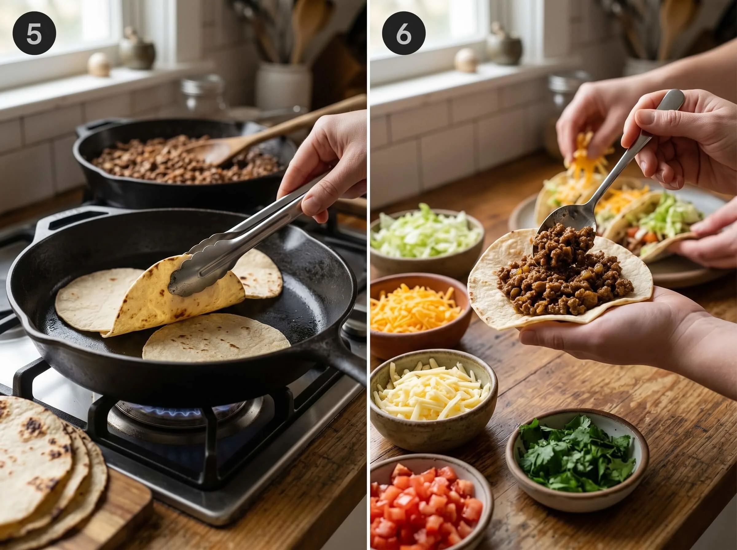 ground beef taco recipe Assemble the Tacos