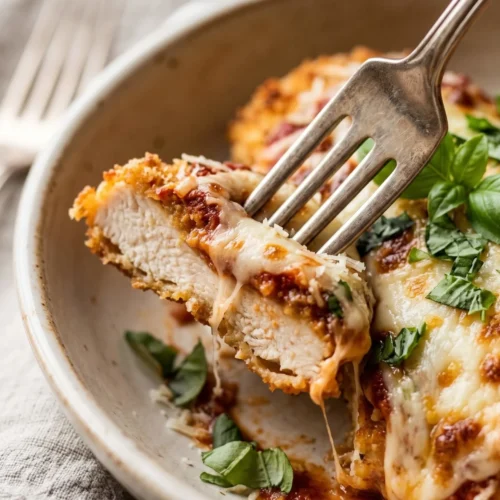 baked chicken parmesan recipe final result