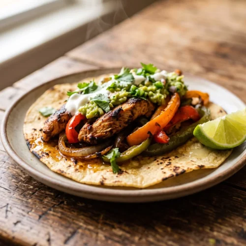 chicken fajita recipe final result