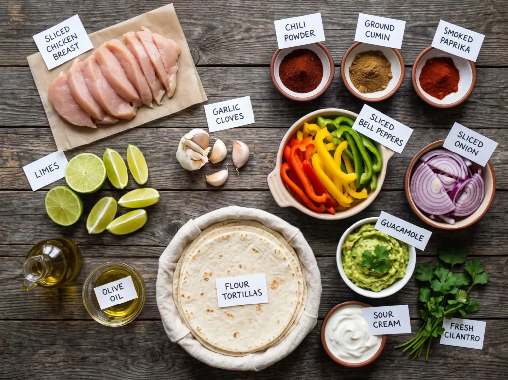 chicken fajita recipe Ingredients
