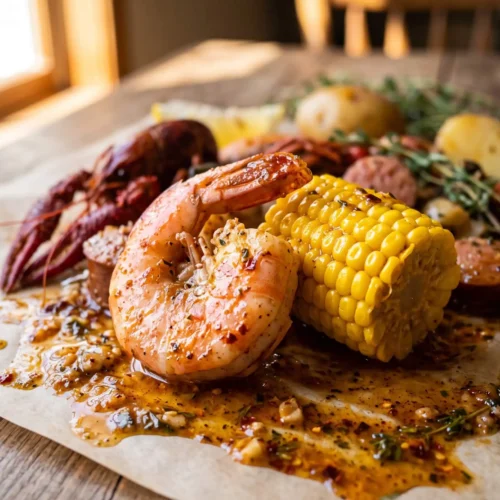 cajun seafood boil recipe final result
