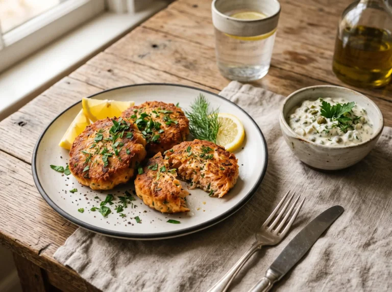 salmon patty recipe final dish
