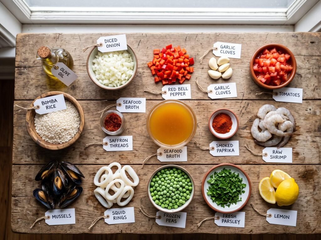 paella recipe Ingredients
