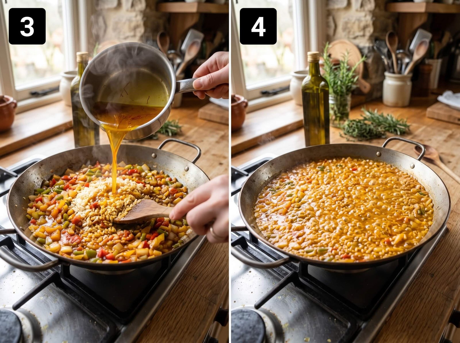 paella recipe Cook the Rice