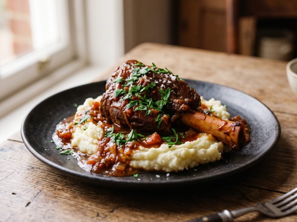 lamb shank meat recipe final result