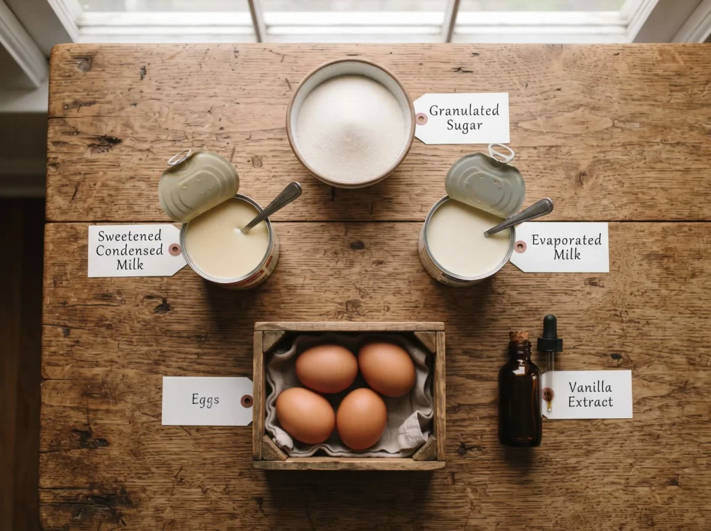 mexican flan Ingredients