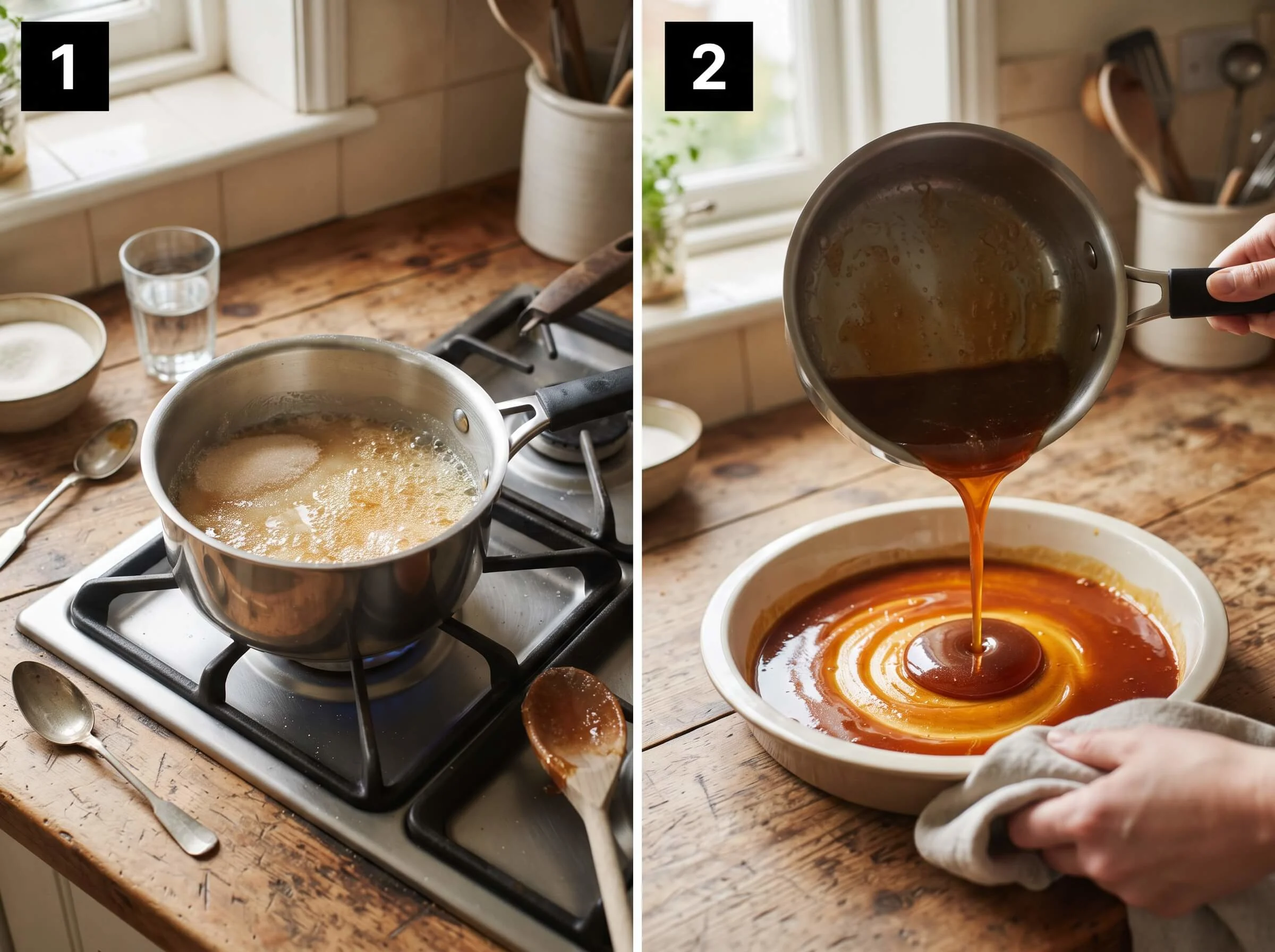 mexican flan Blend and Prepare the Custard