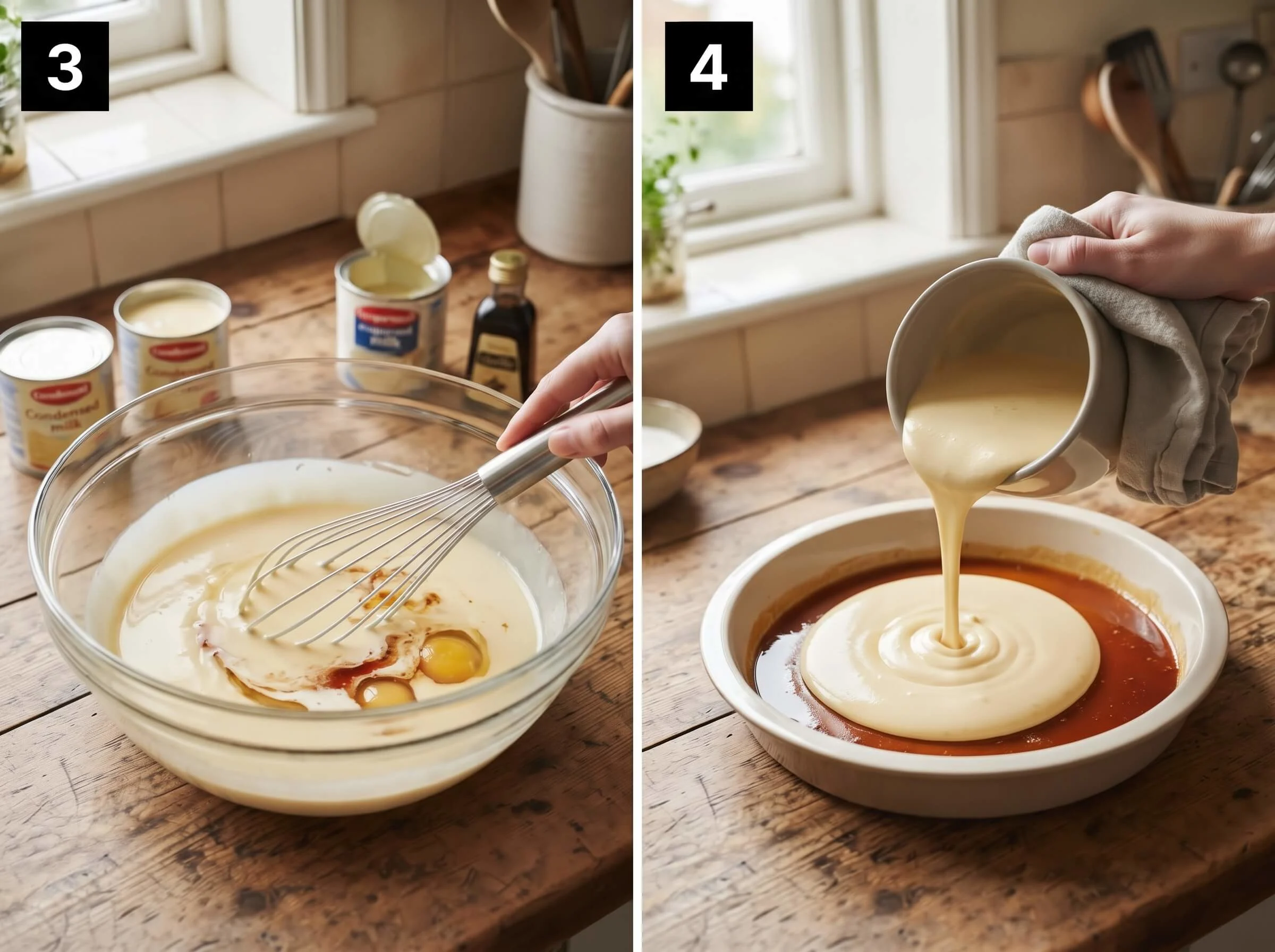 mexican flan Bake in a Water Bath