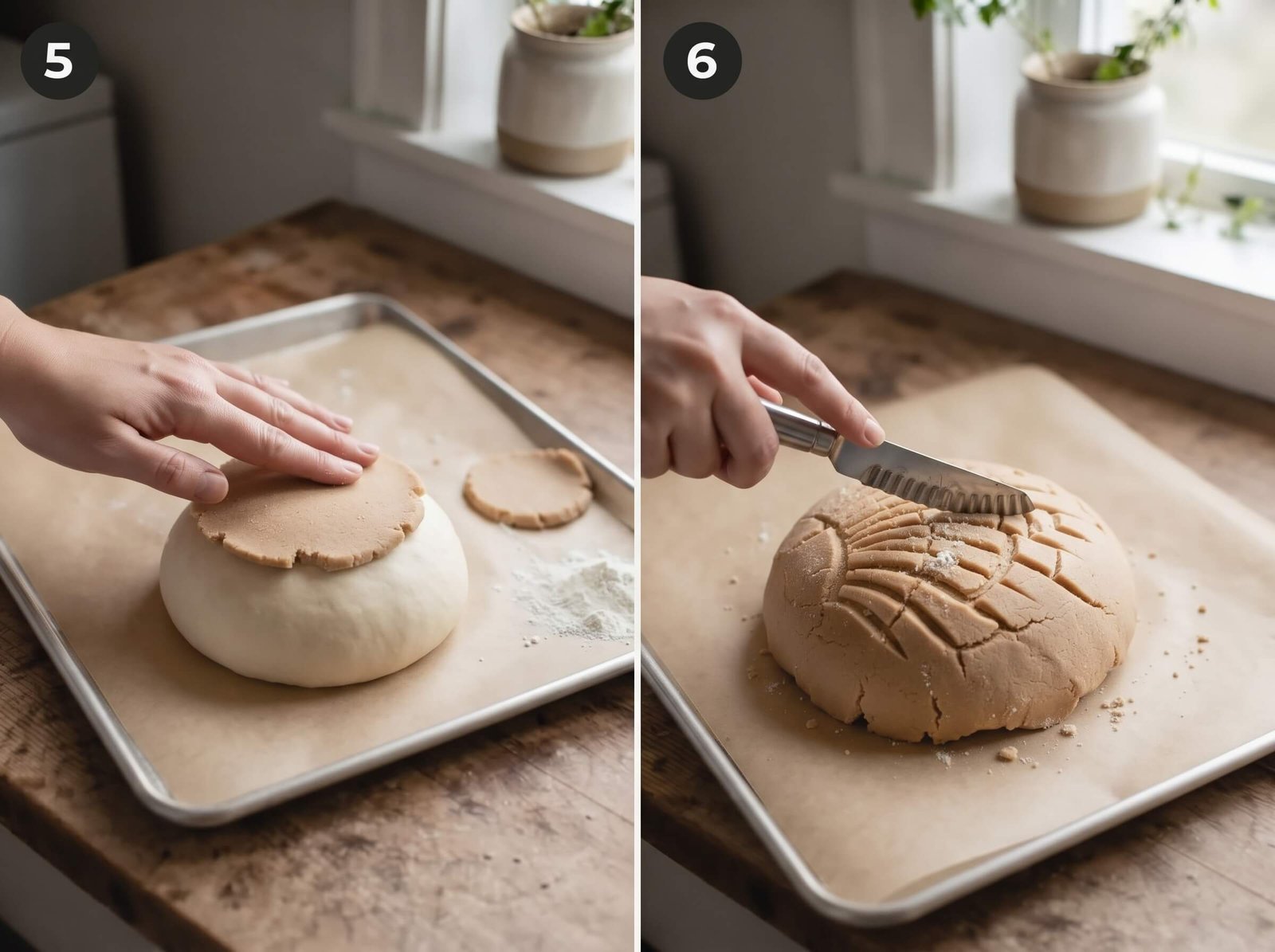 Conchas recipe, Top, Score, and Let Rise Again